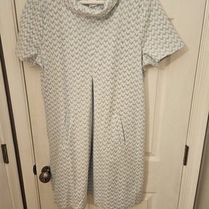 Xl, Top It Off, Dress Light Blue/White